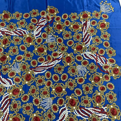 Chanel Extra Large 135x135cm (53.15in) Silk Scarf Jeweled Multicolor