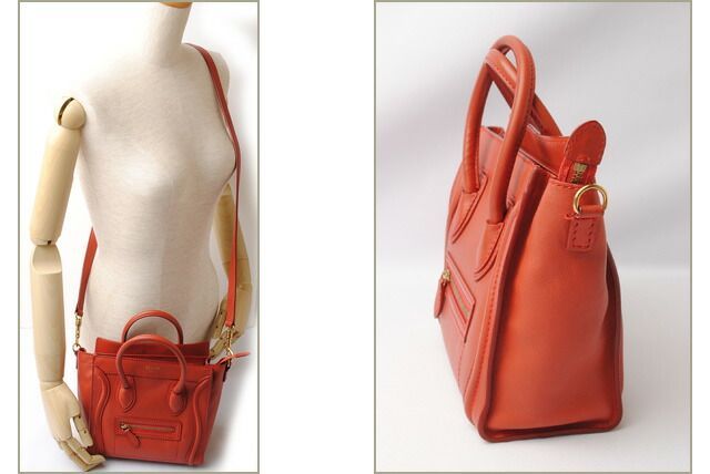 Celine Branded Bag Preowned Handbag Shoulder Bag Nano Shopper Luggage Brig Cles