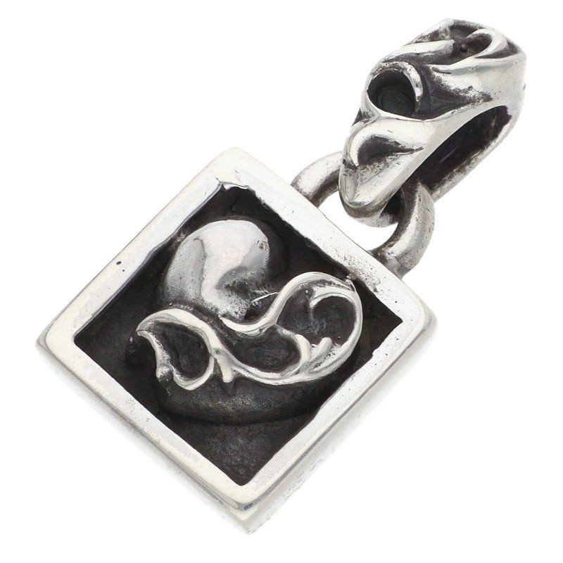 Chrome Hearts Framed Heart Silver Necklace Top
