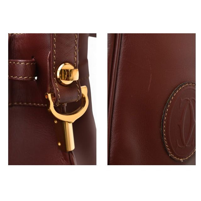 Cartier Shoulder Bag Must Line Vintage Drawstring Crossbody Leather — view 4