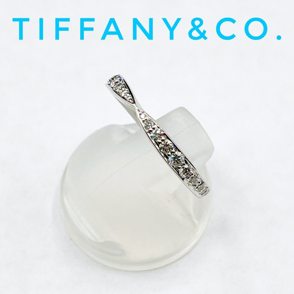 Tiffany & Co. Harmony Half Diamond Platinum Ring