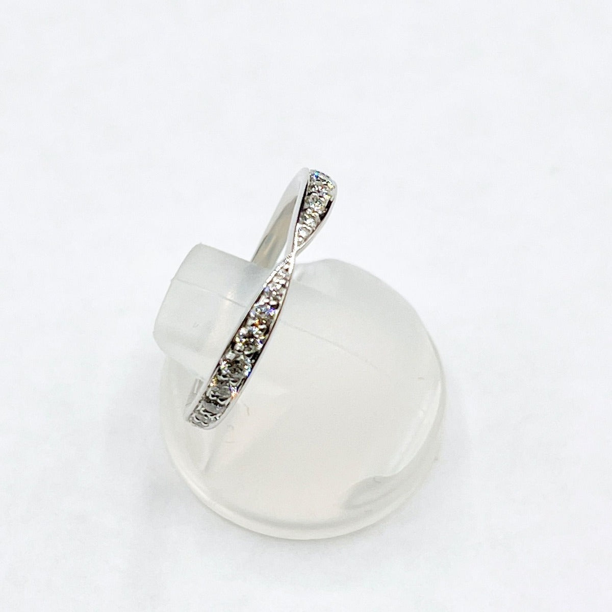Tiffany & Co. Harmony Half Diamond Platinum Ring — view 4