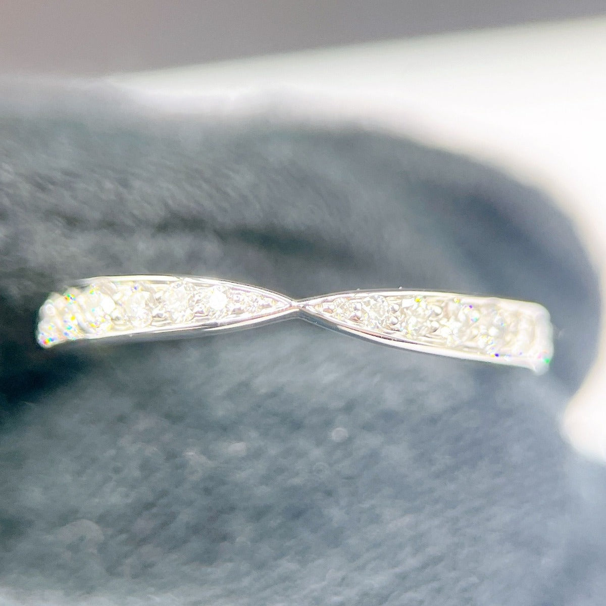 Tiffany & Co. Harmony Half Diamond Platinum Ring — view 9