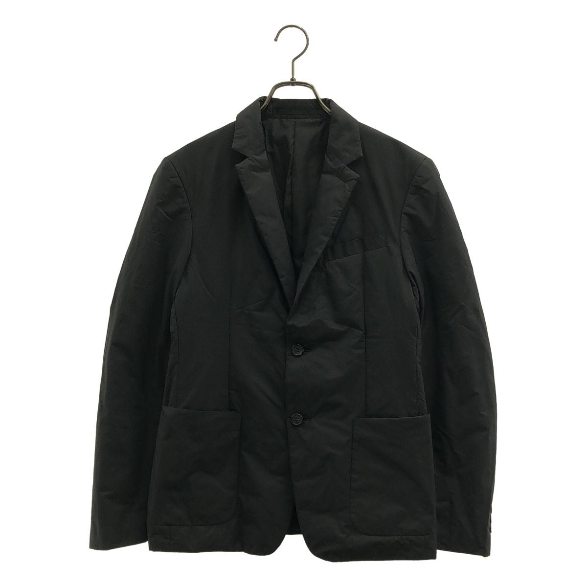 Prada Sport Padded Striped Single Breasted Tailored Jacket 44 Black