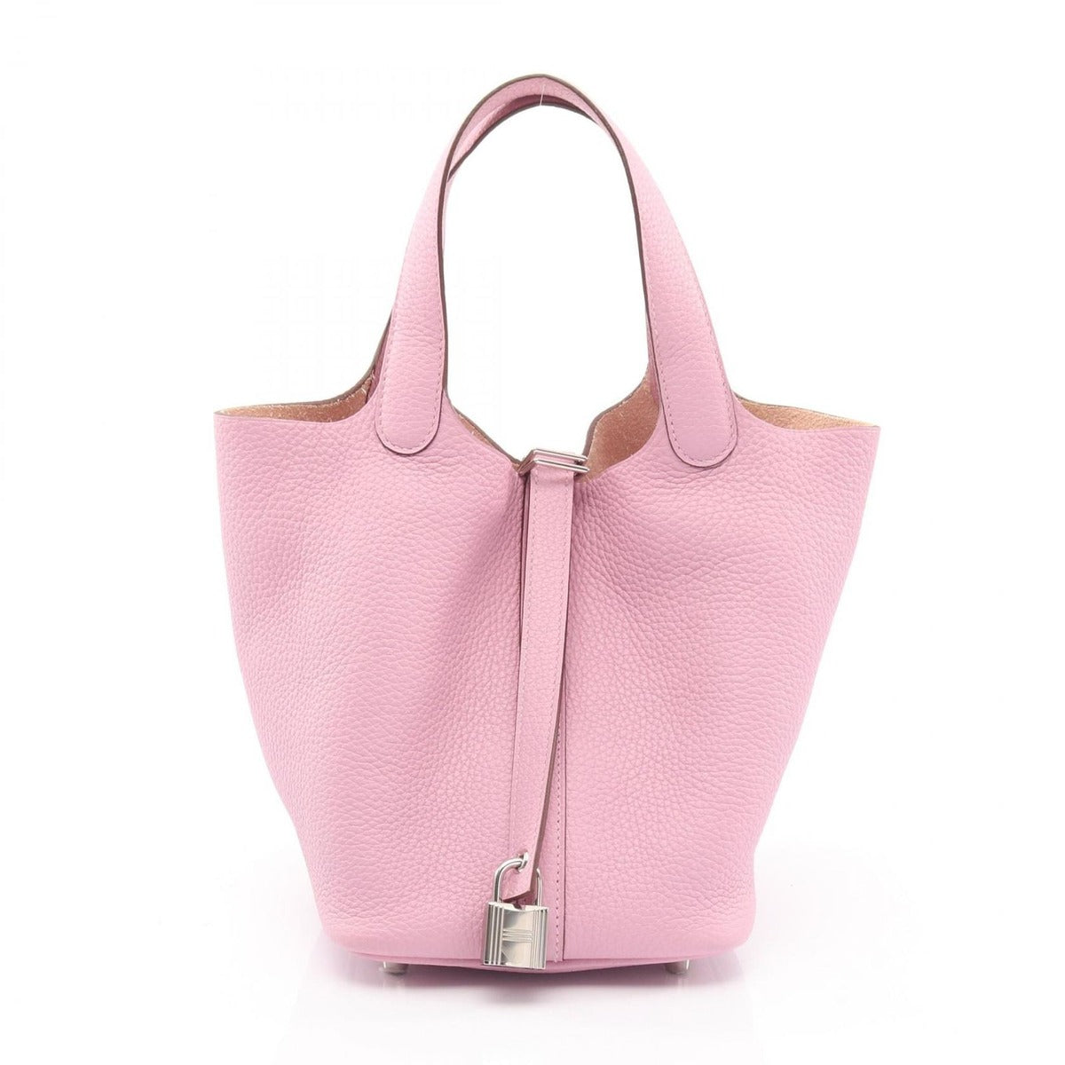 Hermes Handbag Picotin Lock PM Mauve Silvestre Leather Pink