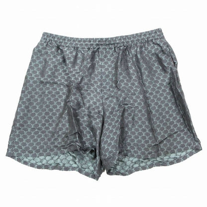 Louis Vuitton 24 AW Jacquard Monogram Silk Plend Shorts Grey Size XL