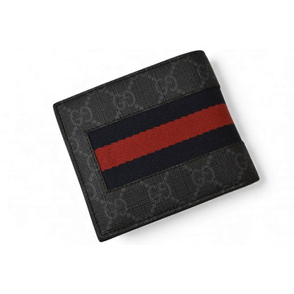 Gucci Wallet Bifold GG Supreme New Web Sherry Line — view 3