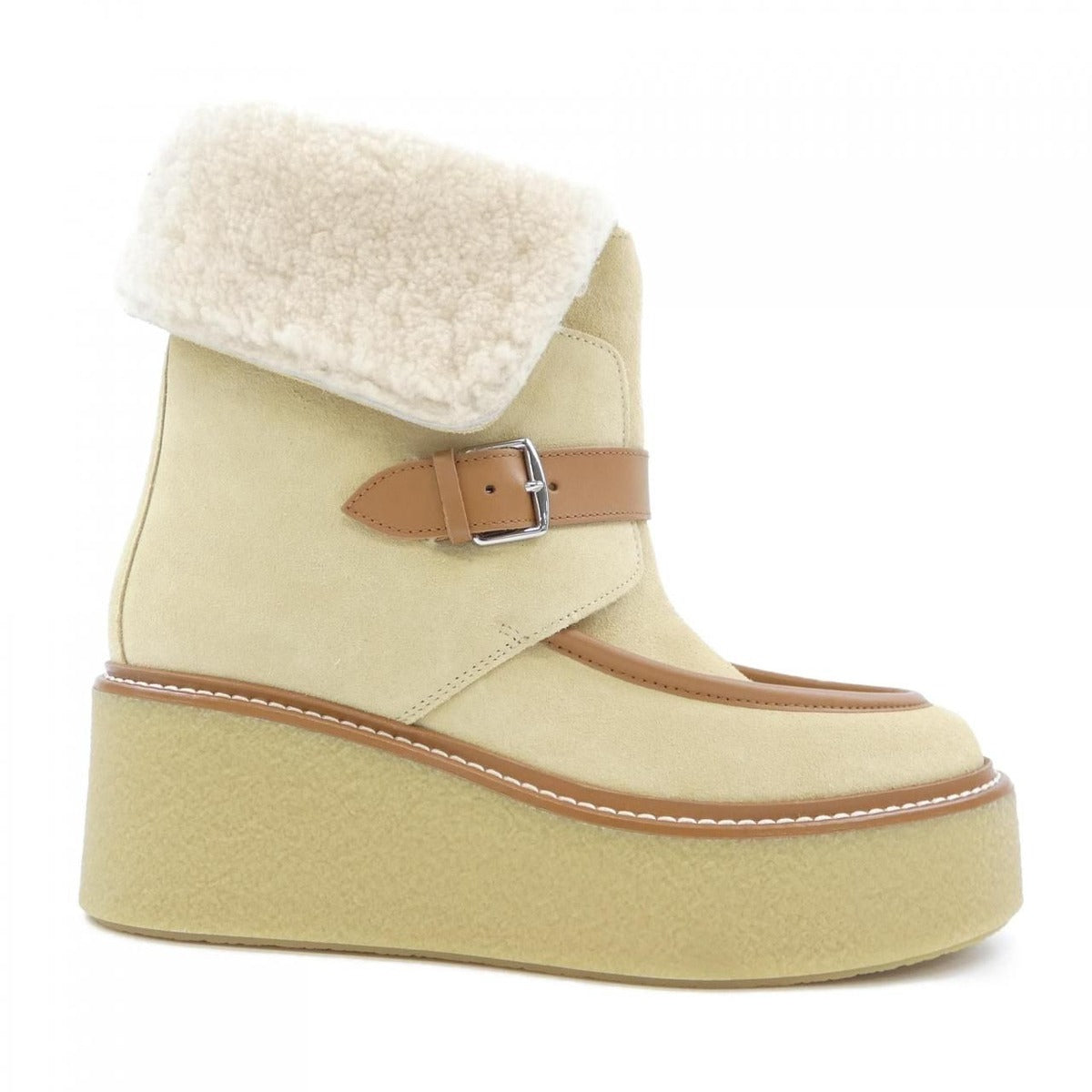Hermes Hemisphere Boots Beige 36