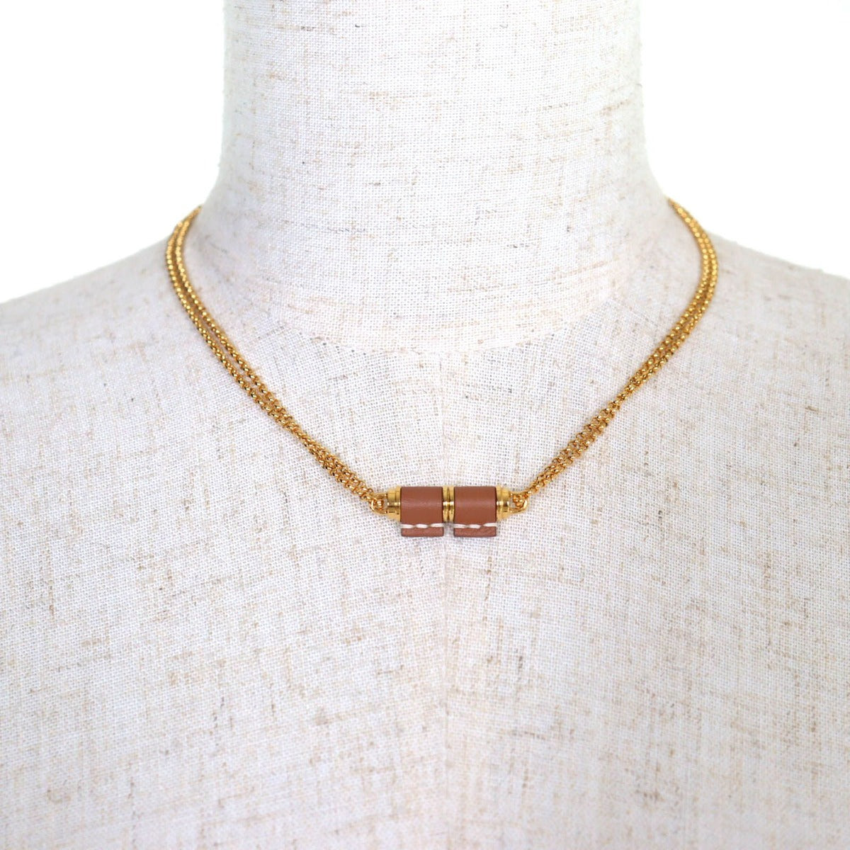 Hermes Charnier PM Voswift Serie Gold Hardware Necklace Brown Box — view 3
