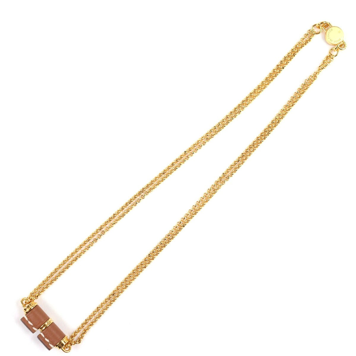 Hermes Charnier PM Voswift Serie Gold Hardware Necklace Brown Box — view 5