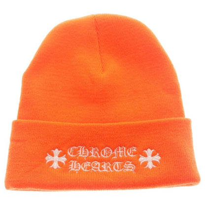 Chrome Hearts Watch Cap Logo Embroidered Beanie Orange Hat