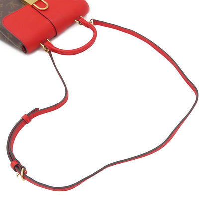 Louis Vuitton Locky BB Red Brown Monogram Canvas Leather 2-Way Shoulder Bag — view 5