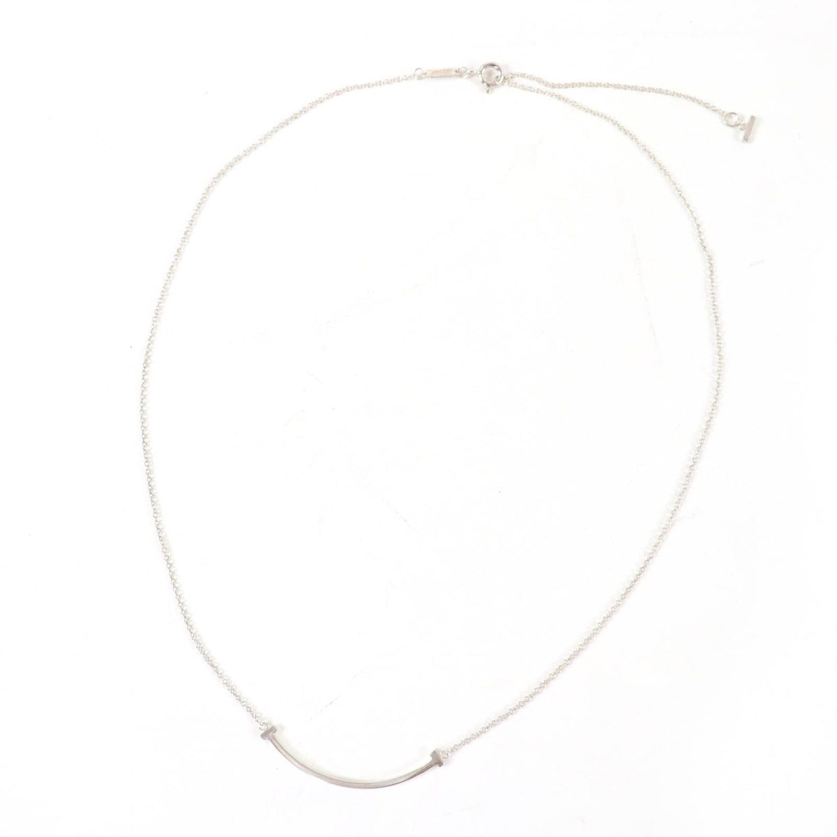 Tiffany & Co Cut Smile Pendant Small Necklace Silver Weight Handbag — view 3