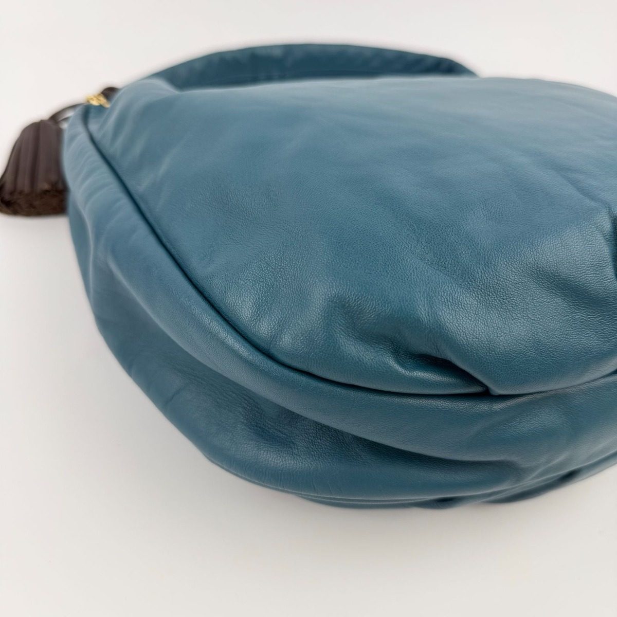 Loewe Anagram Nappa Shoulder Bag Blue Leather Vintage — view 10