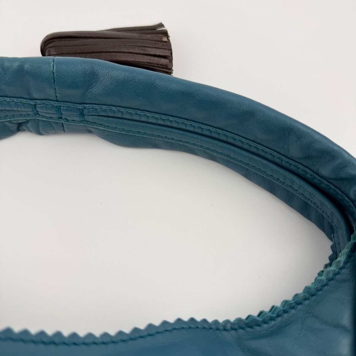 Loewe Anagram Nappa Shoulder Bag Blue Leather Vintage — view 15