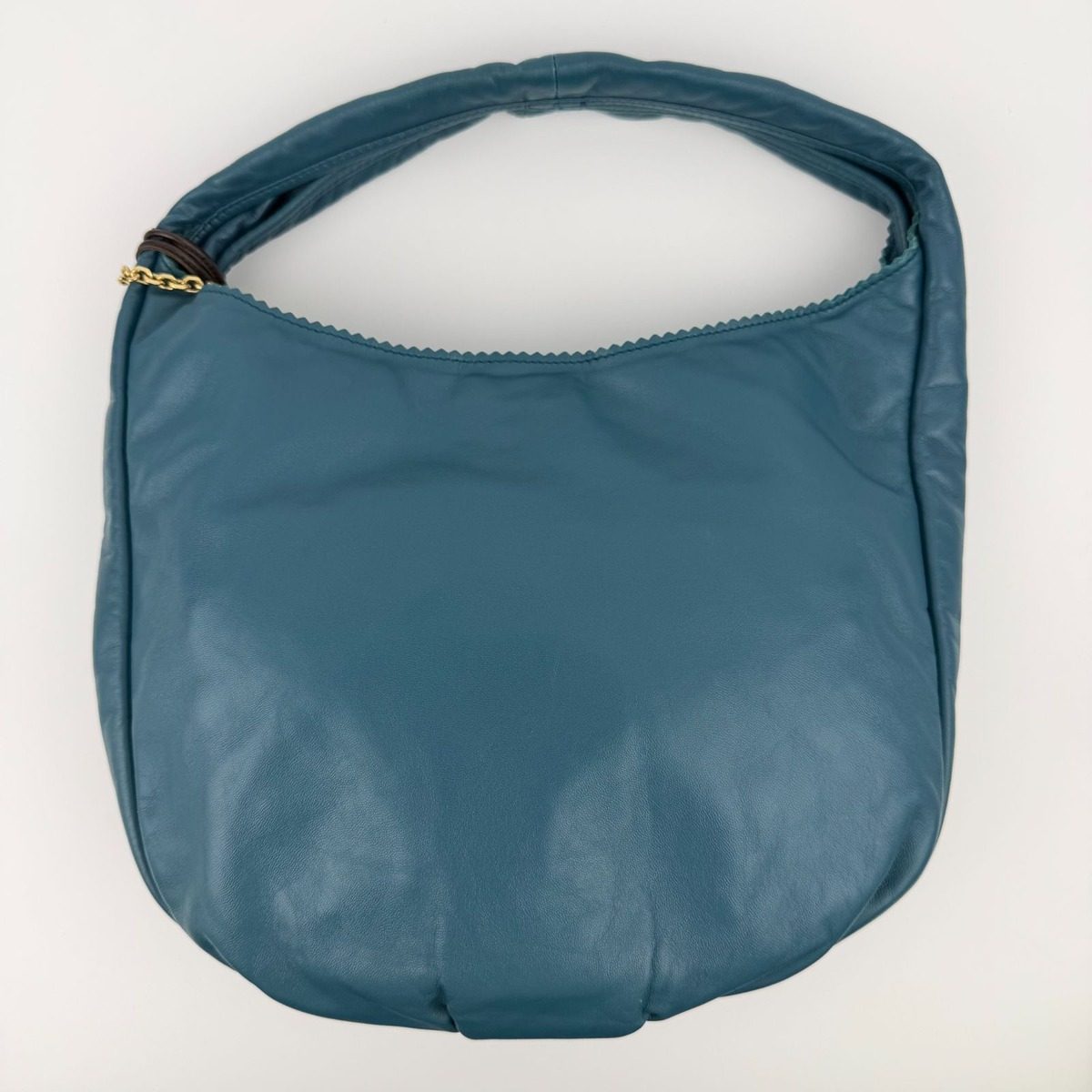 Loewe Anagram Nappa Shoulder Bag Blue Leather Vintage — view 4