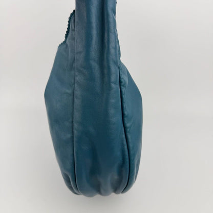 Loewe Anagram Nappa Shoulder Bag Blue Leather Vintage — view 5