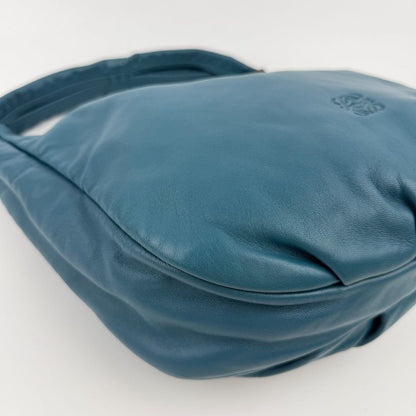 Loewe Anagram Nappa Shoulder Bag Blue Leather Vintage — view 8