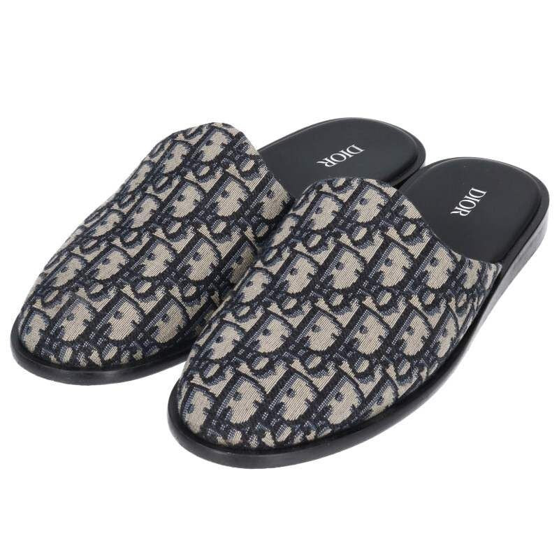 Dior 3 Sa097 zju Oblique Jacquard Flat Sandals 41