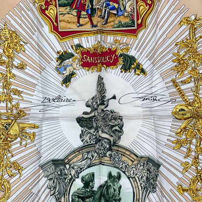 Hermes Scarf Silk Carre 90 Sanssoucy Palace Green — view 6