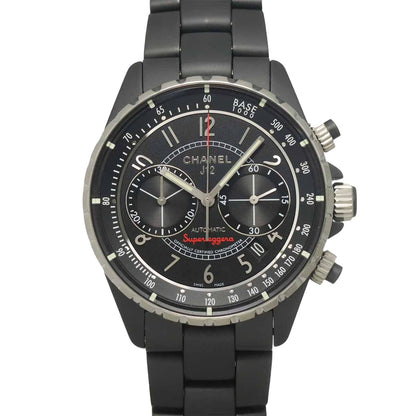 Chanel Superleggera Chronograph Watch Date Black Automatic Winding