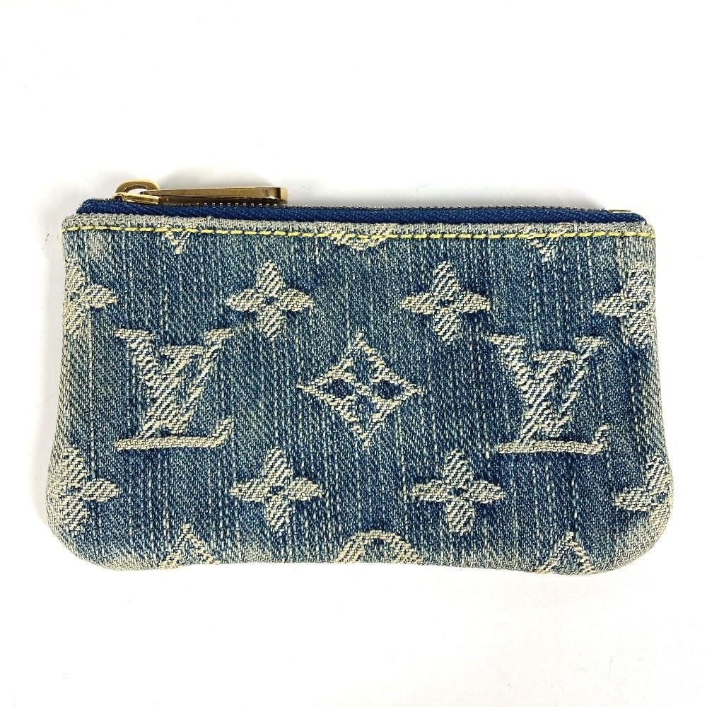 Louis Vuitton Coin Case Pochette Cles Monogram Denim Blue