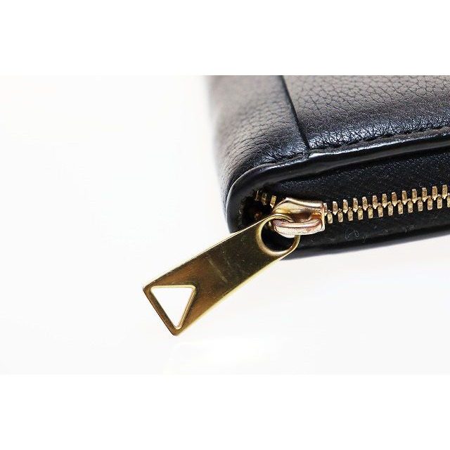Bottega Veneta Cassette Zip Around Wallet Round Zip Leather Black Aa — view 6