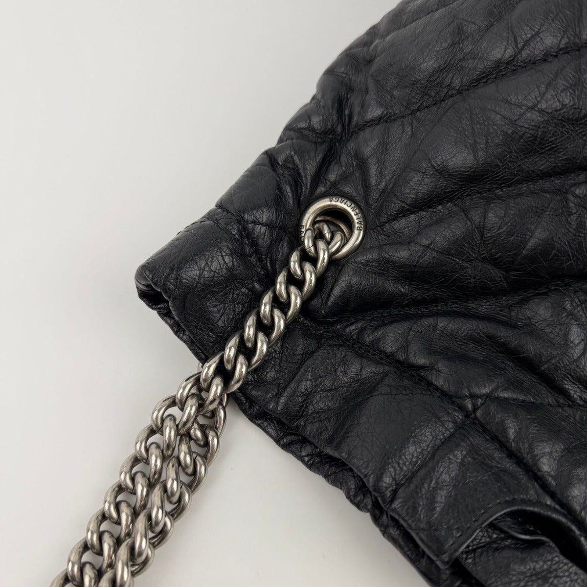 Balenciaga Shoulder Bag Black Leather Vintage — view 13
