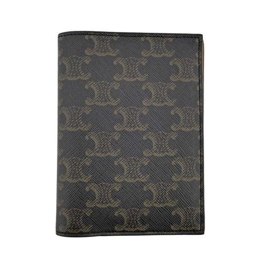Celine Triomphe Passport Case Dark Brown Notebook Cover Accessories