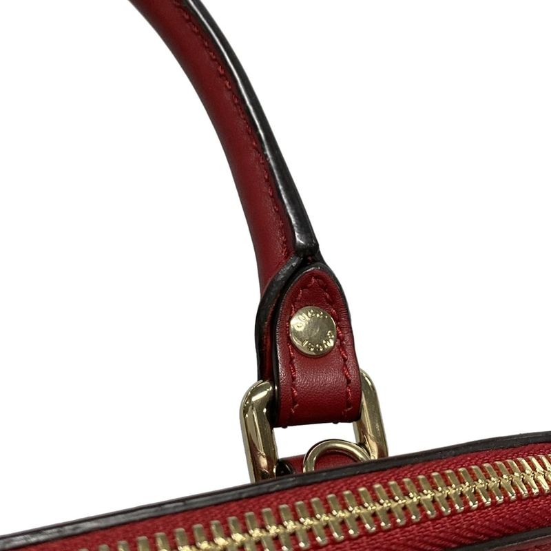 Gucci Handbag Micro Guccissima 449654 Red Leather