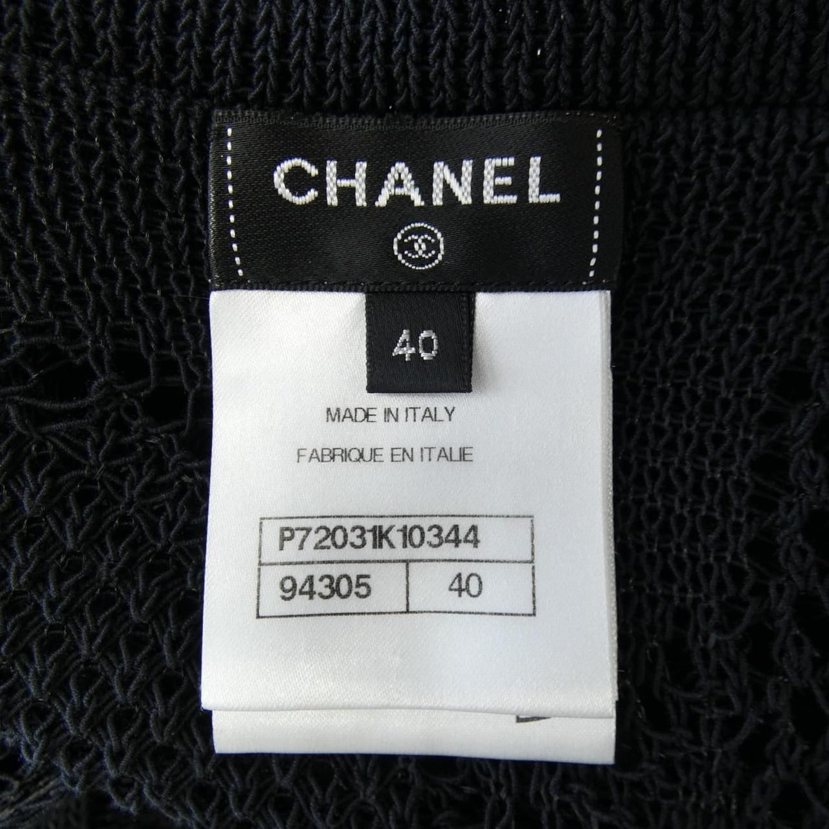Chanel Knit Black 40 Top — view 4