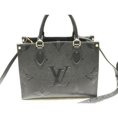Louis Vuitton On The Go PM 2-Way Handbag Empreinte Noir Black Monogram Giant 8C