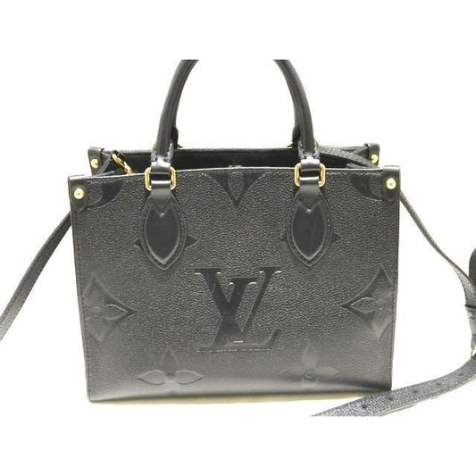 Louis Vuitton On The Go PM 2-Way Handbag Empreinte Noir Black Monogram Giant 8C