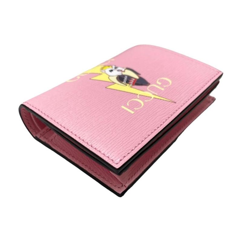 Gucci Bifold Wallet Bananya Collaboration 701009 Leather Pink Blue Yellow Gucci