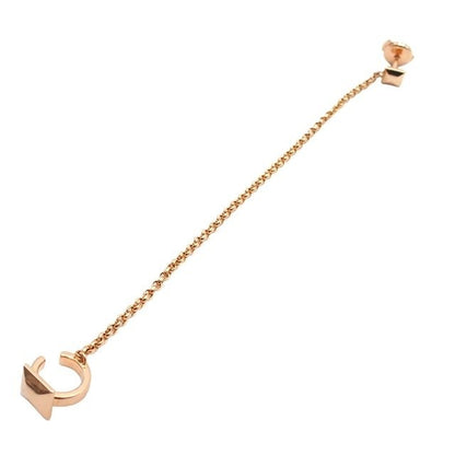Hermes Clou d'H Chain Cuff Pink Gold 18K Right Ear Earrings — view 5