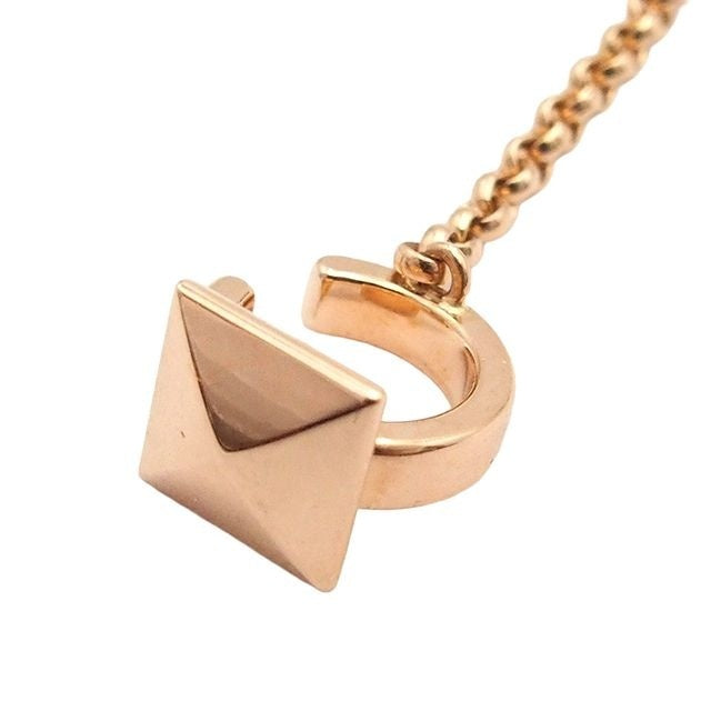 Hermes Clou d'H Chain Cuff Pink Gold 18K Right Ear Earrings — view 6