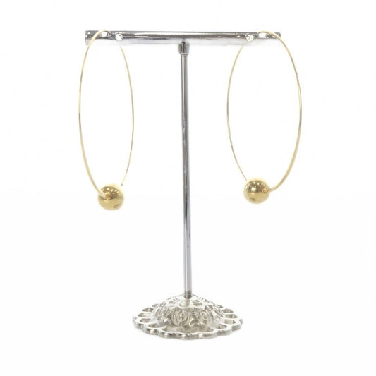 Celine Phoebe Philo Era Hoop Earrings for Both Ears Gold