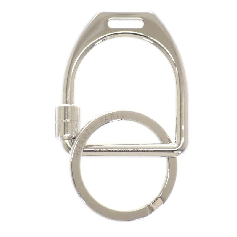 Hermes Etelier Fj00 key Holder Ring Metal Silver Men Women