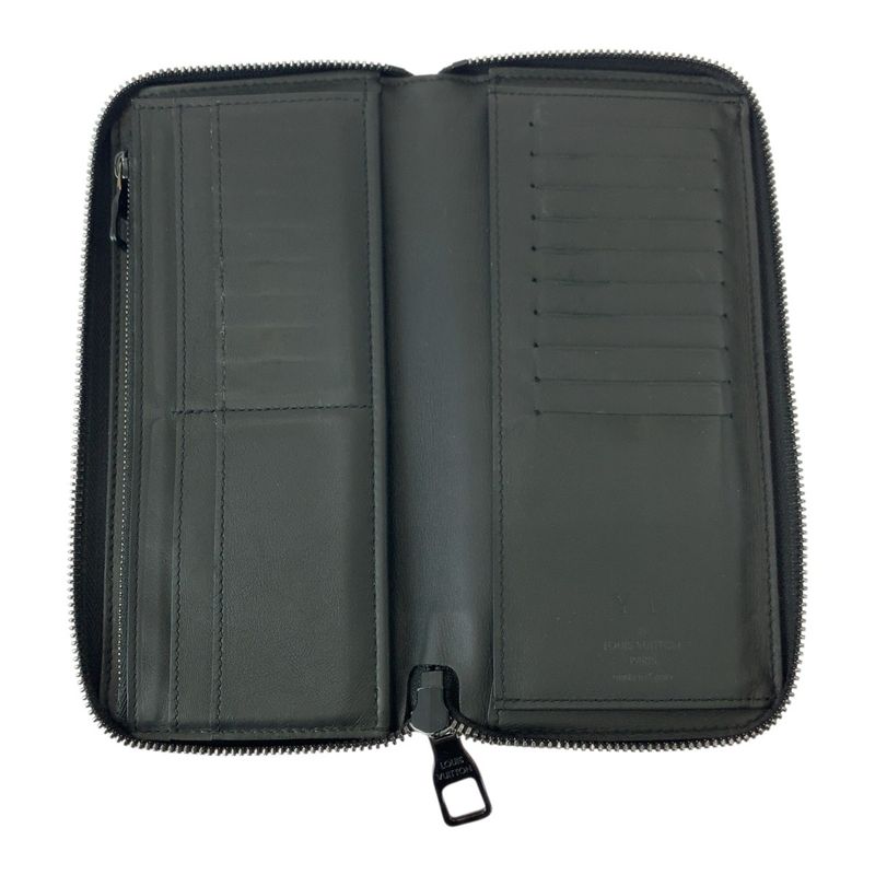 Louis Vuitton Monogram Empreinte Zippy Wallet Vertical Black Leather M69047