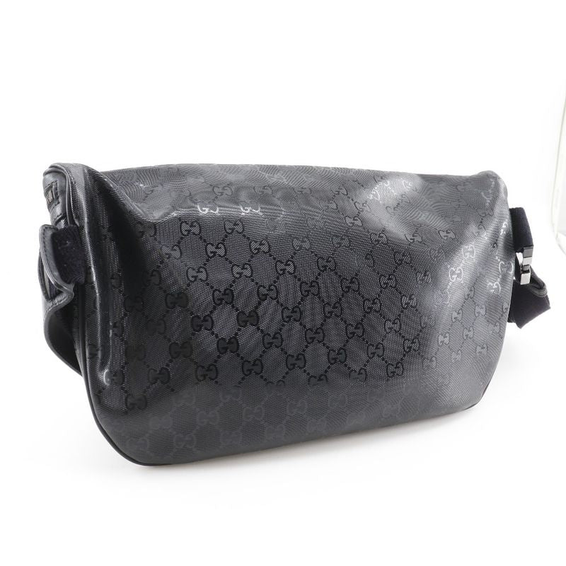 Gucci Belt Bag Medium GG Imprime Body Bag 211110 PVC Black Men's Waist Bag
