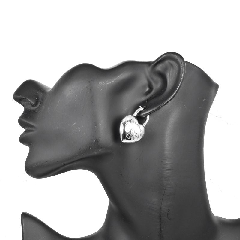 Tiffany & Co Return To Tiffany & Co Full Heart 925 Silver Ladies 21.82g Earrings
