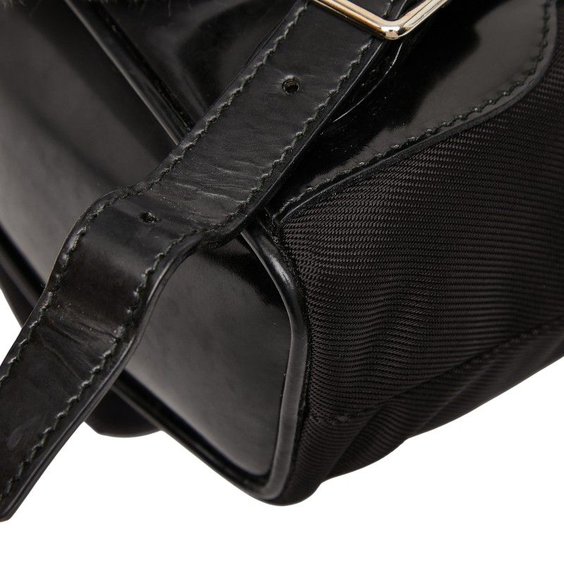 Gucci Bamboo Mini Backpack 00319980030 Black Nylon Leather Women's Gucci