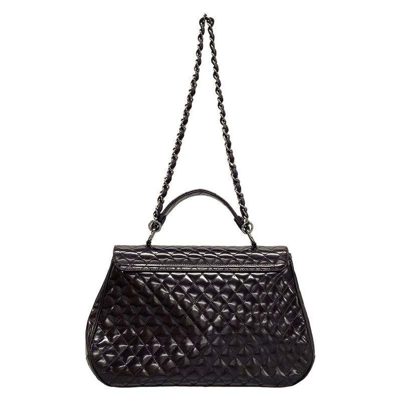 Chanel Shoulder Bag Matelasse Dark Purple Chain Shoulder / Silver Hardware