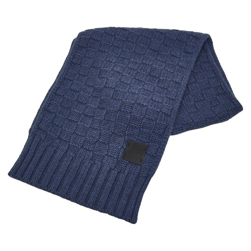 Louis Vuitton Damier Echarpe Helsinki Blue Cashmere