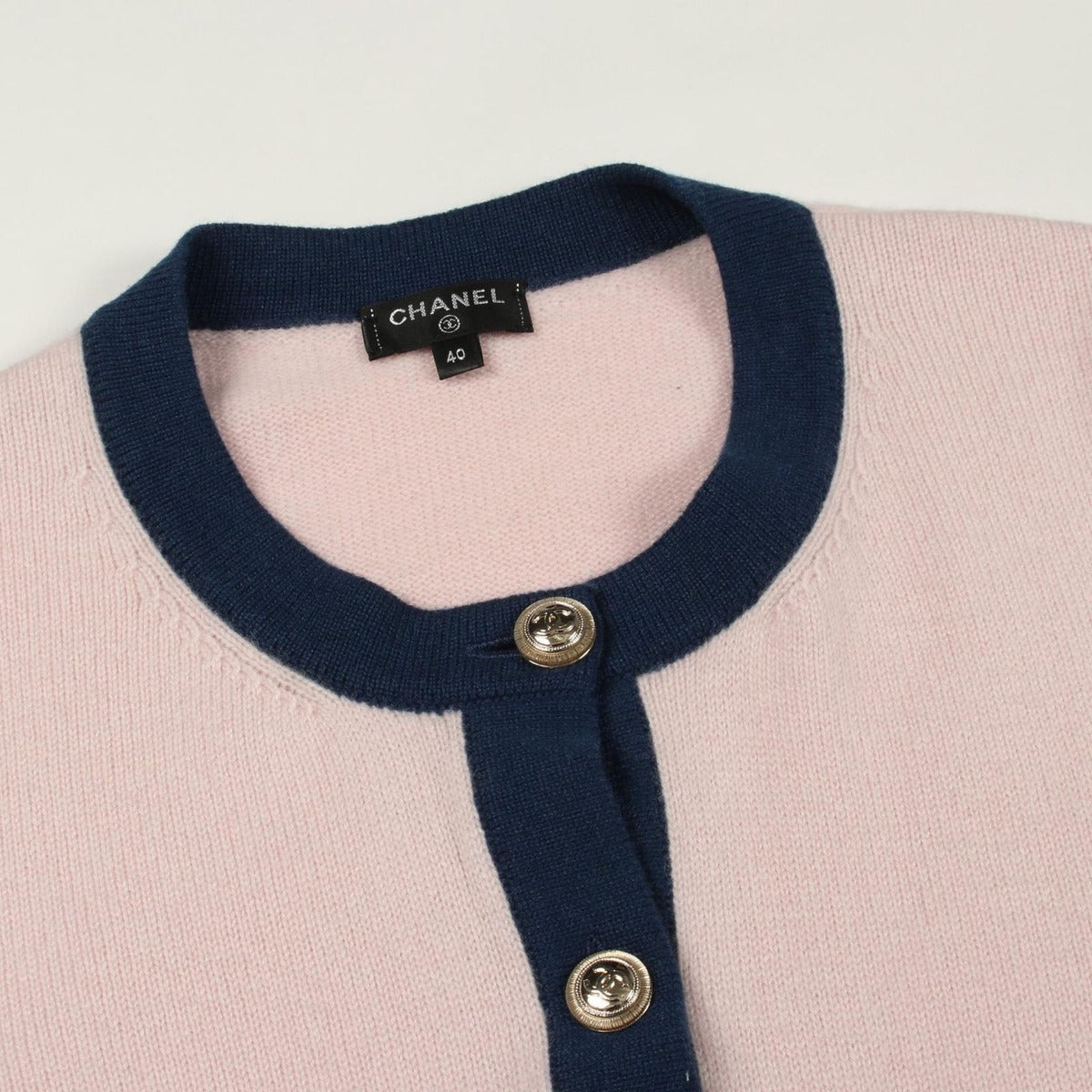Chanel Cardigan CC Logo Button Cashmere — view 8