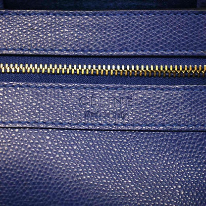 Celine Vertical Cabas Small Bicolor 2-Way Tote Bag Blue and Camel