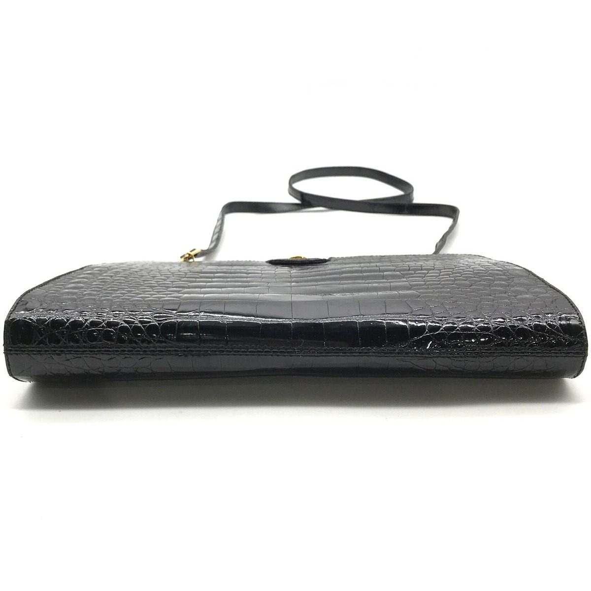 Gucci Crocodile Shoulder Bag Black — view 3