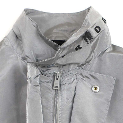 Prada 22aw Back Print Silk Jumpsuit Gray S Sgc096