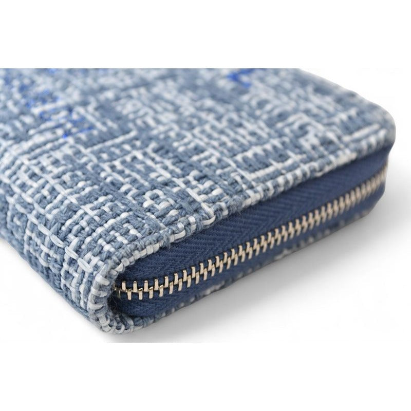 Chanel Wallet Fold Deauville Blue Tweed — view 15