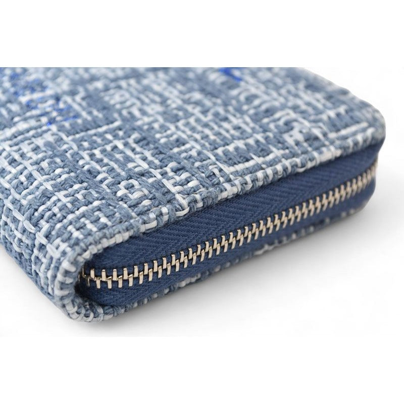 Chanel Wallet Fold Deauville Blue Tweed — view 6